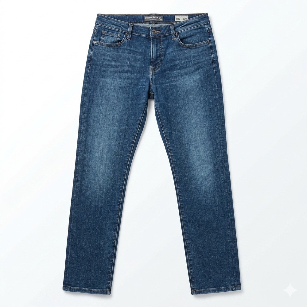 7 For All Mankind Josefina Skinny Boyfriend Jeans Button Fly Blue Denim Sz 29